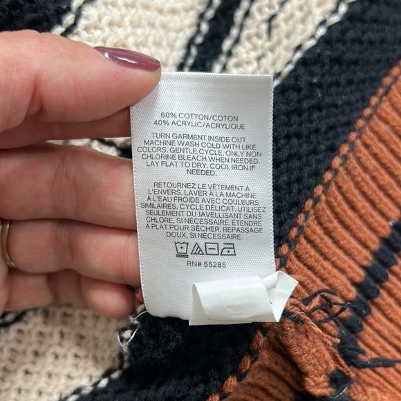 Express • color block open front knit cardigan - Picture 9 of 10